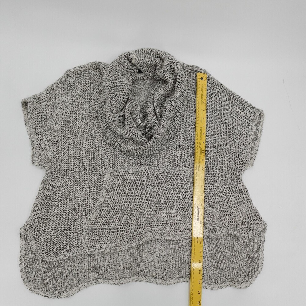 Saturday Sunday Anthpologie Sweater Womens Large Gray Cowl Open Knit Pullover - Picture 6 of 9